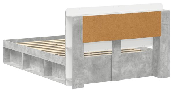 Okvir kreveta s pohranom Betonska siva 140 x 190 cm - Siva / 140 x 190 cm