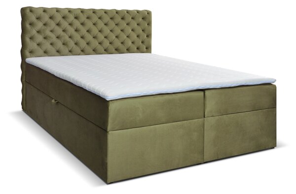 Zondo Bračni krevet Boxspring 140 cm Orimis (zelena). 1033244