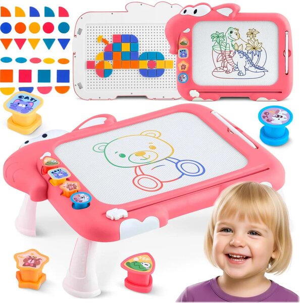 Ricokids RK-823 magnetska ploča za slaganje s tangramom za djecu, crvena