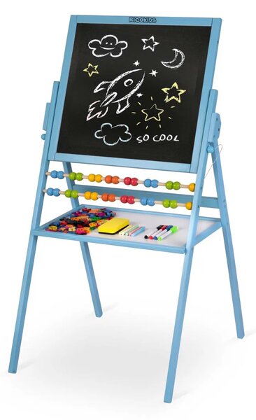 Ricokids magnetska rotirajuća ploča za pisanje kredom - plava
