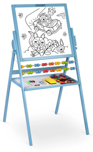 Ricokids magnetska rotirajuća ploča za pisanje kredom - plava