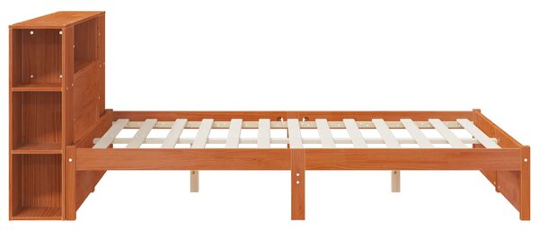 Krevet s okvirom i spremnikom s uzglavljem Vosak smeđa - Smeđa / 140 x 190 cm