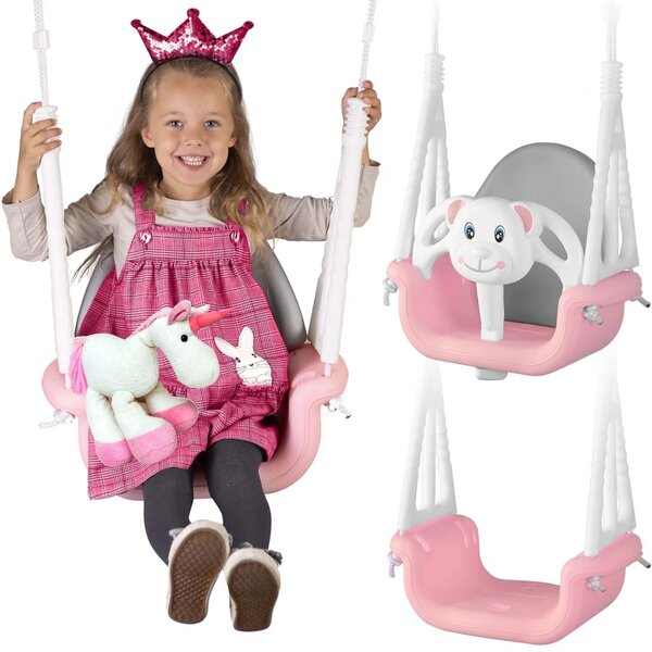 Ricokids ljuljačka s medvjedićem 3 u 1, roza