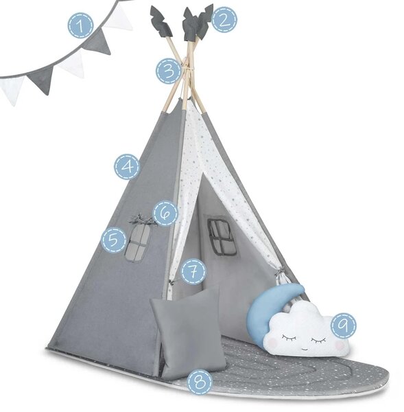 NK-406 Nukido tipi šator za djecu - sivi