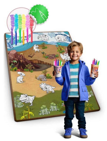 Ricokids RK-344 pjenasta podloga za bojanje, rolana, 120 x 90 x 0,3 cm, crvena, var. 734402