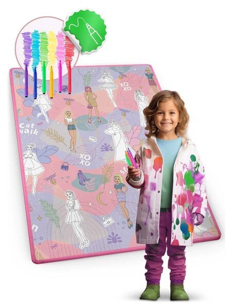 Ricokids RK-344 pjenasta podloga za bojanje, rolana, 120 x 90 x 0,3 cm, siva