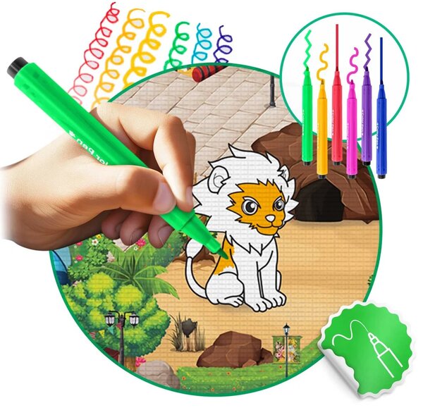 Ricokids RK-344 pjenasta podloga za bojanje, rolana, 120 x 90 x 0,3 cm, crvena