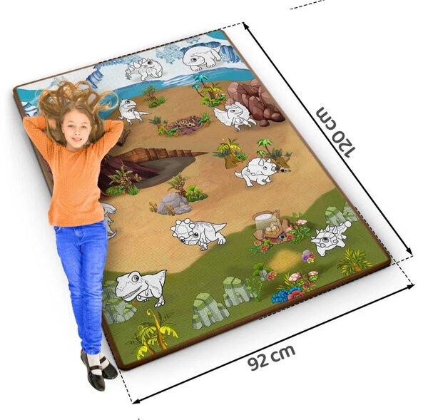 Ricokids RK-344 pjenasta podloga za bojanje, rolana, 120 x 90 x 0,3 cm, crvena, var. 734402