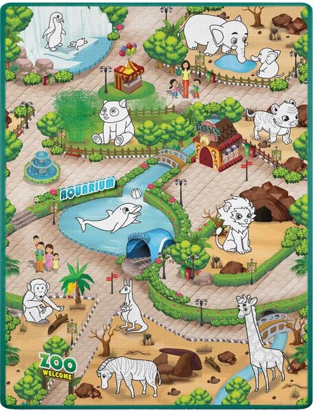 Ricokids RK-344 pjenasta podloga za bojanje, rolana, 120 x 90 x 0,3 cm, crvena