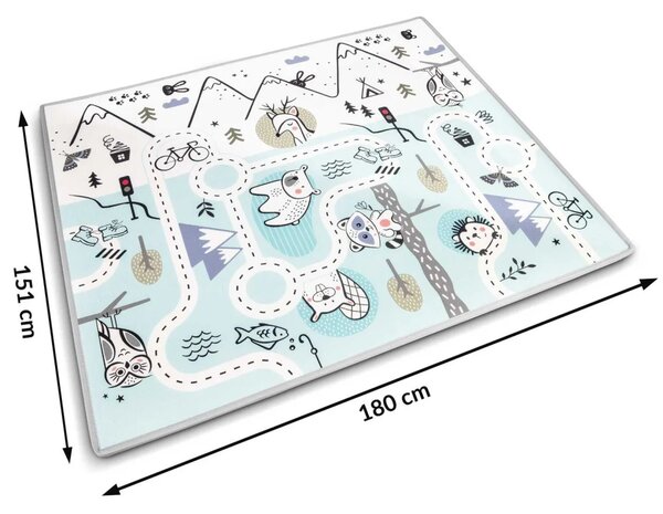 Edukativna pjenasta podloga u roli 180 x 150 x 1,5 cm Nukido NK-342, siva