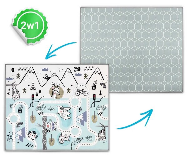 Edukativna pjenasta podloga u roli 180 x 150 x 1,5 cm Nukido NK-342, siva