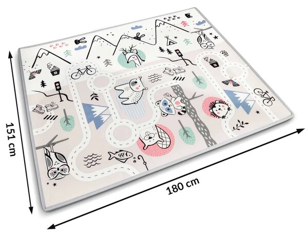 Edukativna pjenasta podloga u roli 180 x 150 x 1,5 cm Nukido NK-342, siva, var. 734201