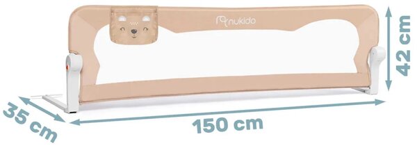 Zaštitna ograda za krevet 150 x 42 x 35 cm Nukido bež