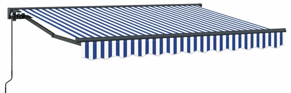 Ručno sklopiva tenda Plava i bijela 2,5 x 2 m - Antracit / 2,5 x 2 m