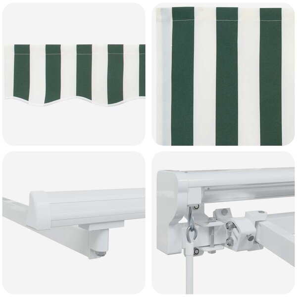 Ručno sklopiva tenda Zelena i bijela 3 x 2,5 m - Bijela / 3 x 2,5 m