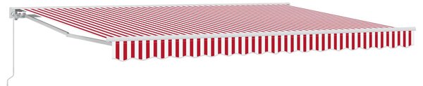 Ručno sklopiva tenda Crvena i bijela 4,5 × 3 m - Bijela / 4,5 × 3 m