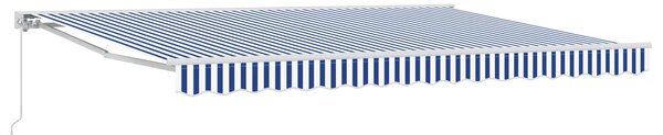 Ručno sklopiva tenda Plava i bijela 4 × 3 m - Bijela / 4 × 3 m