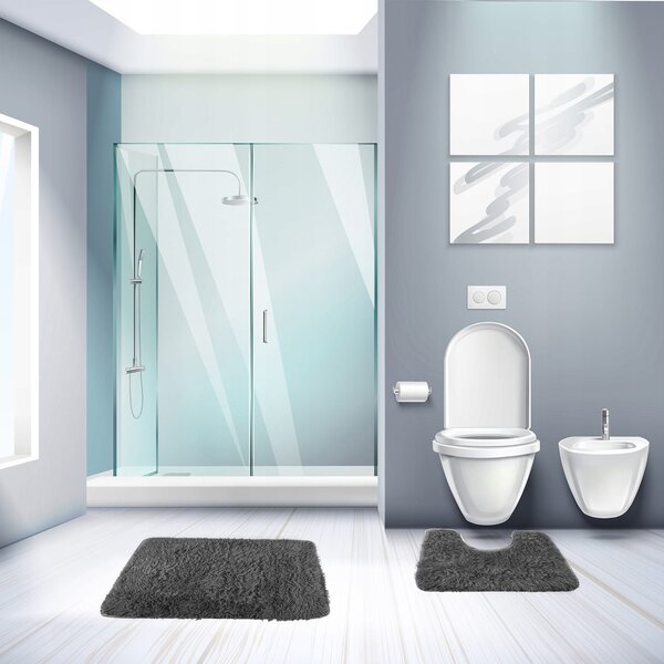 Set od tri univerzalne kupaonice sive