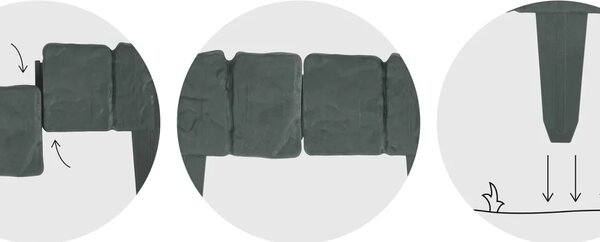 Vrtna palisadna ograda Plonos 250 cm PL-962