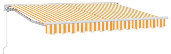 Ručno sklopiva tenda Žuta 3 x 2,5 m Poliester s PU premazom - Bijela / 3 x 2,5 m