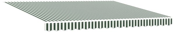 Skrovita tenda Zelena i bijela 4 × 3 m Platno i Aluminij - Zelena / 4 × 3 m