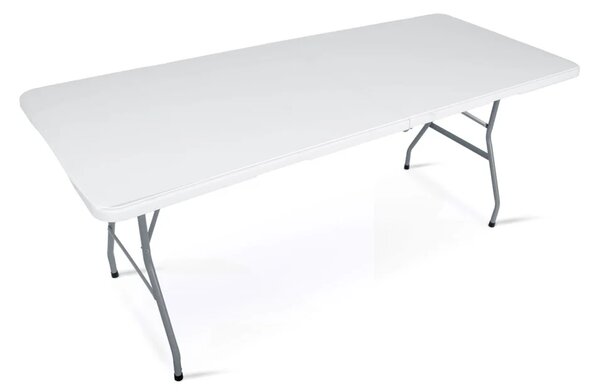 Vrtni ugostiteljski set Plonos, stol + 2 klupe, 180 cm, bijeli