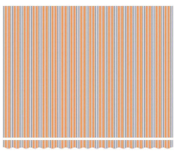 Skrovita tenda Narančasta i Siva 400 × 300 cm Platno i Aluminij - Narančasta / 400 × 300 cm