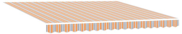 Skrovita tenda Narančasta i Siva 400 × 300 cm Platno i Aluminij - Narančasta / 400 × 300 cm