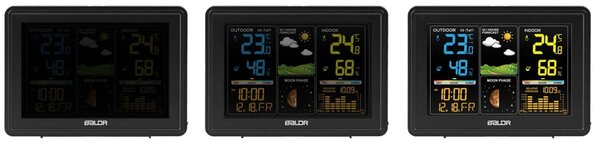 Meteorološka stanica s zaslonom BD-907 crna