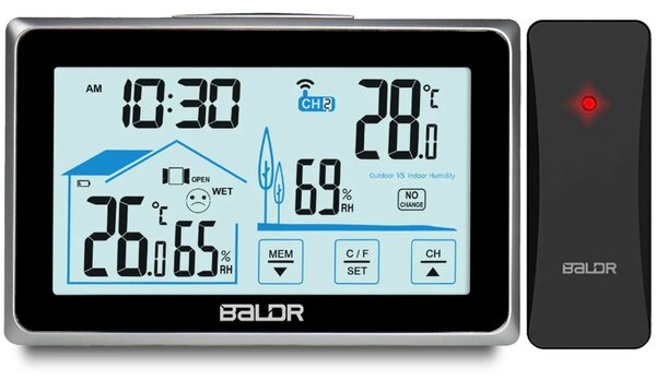 Meteorološka stanica s zaslonom BD-910 crna