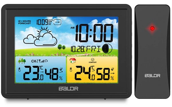 Meteorološka stanica s zaslonom BD-908 crna