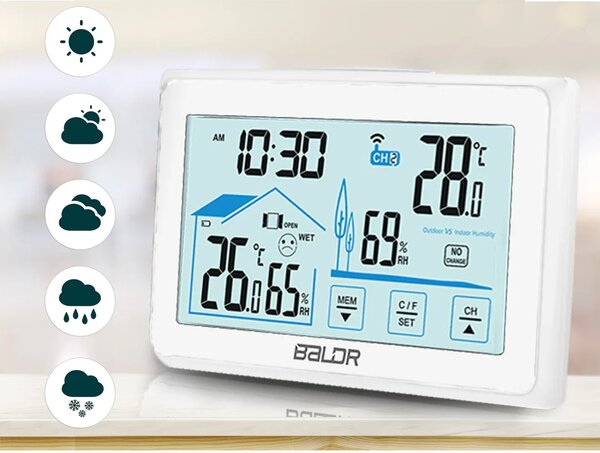 BD-910 bijela meteorološka stanica s zaslonom