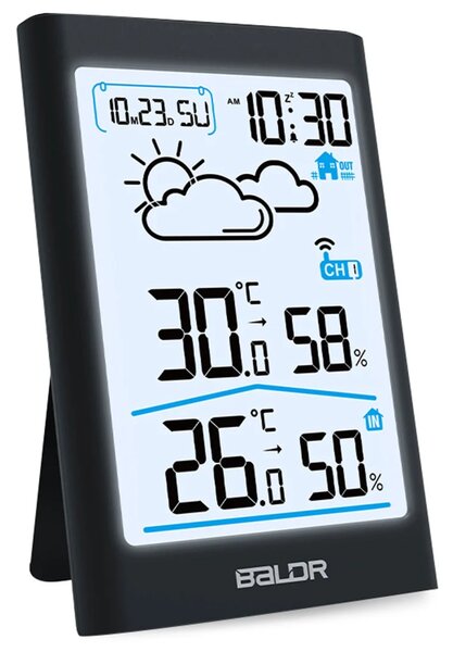 Meteorološka stanica s zaslonom BD-911 crna