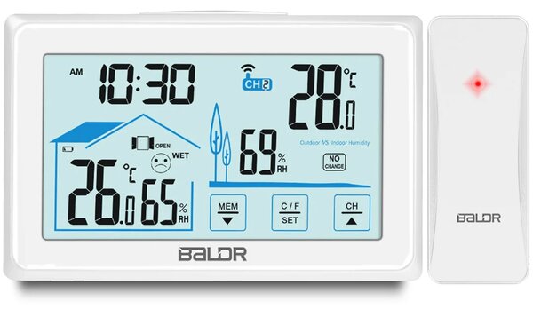 BD-910 bijela meteorološka stanica s zaslonom
