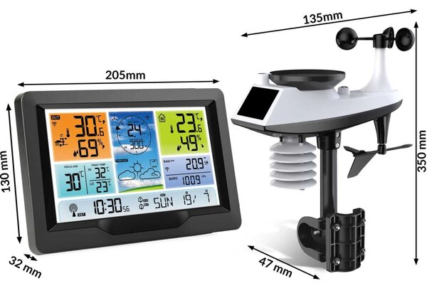 BD-905 grafitna meteorološka stanica sa zaslonom