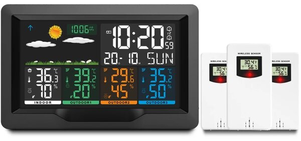 Meteorološka stanica s zaslonom BD-904 crna