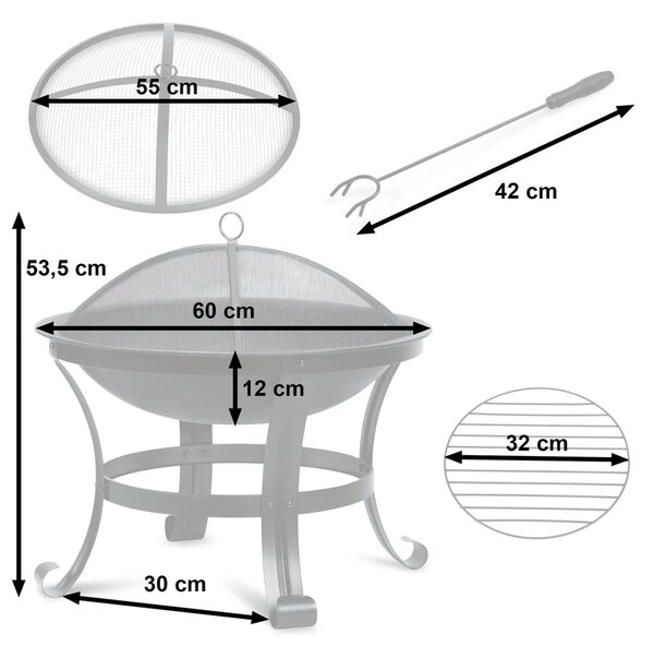 Vrtno ognjište 60 cm Berdsen BD-880