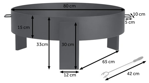 Vrtno ognjište 80 cm Berdsen BD-883