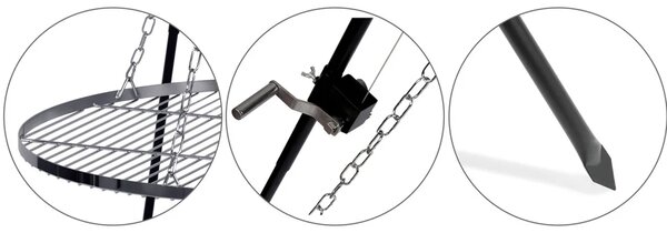 Berdsen BD-884 Rešetka za kamin s tripodom 80 cm