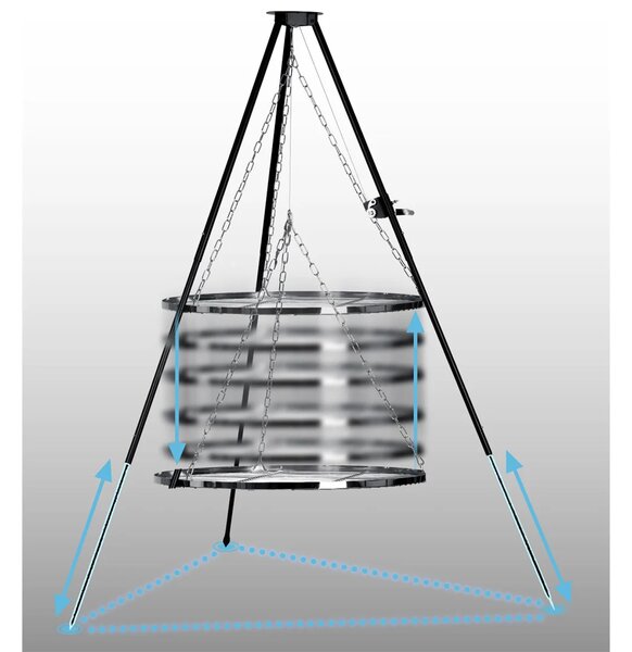 Berdsen BD-884 Rešetka za kamin s tripodom 80 cm