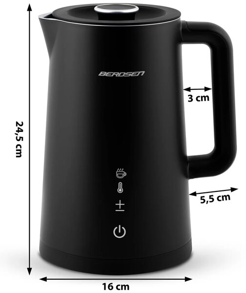 Berdsen BD-709 električno kuhalo za vodu 1,7 l crno