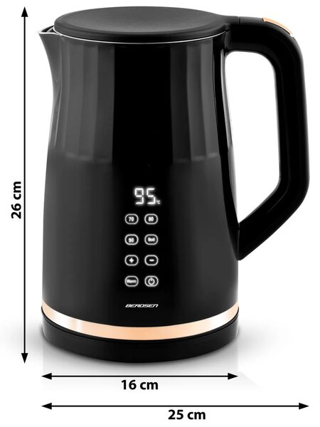 Berdsen BD-706 električno kuhalo za vodu 1,7 l crno