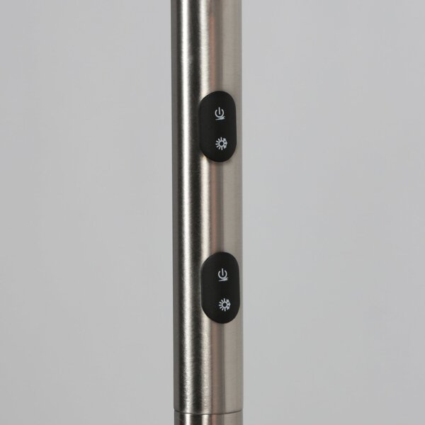 Steinhauer Daphne 2 + LED stropna reflektorska svjetiljka, svjetlo za čitanje, čelik, CCT,, prigušiva, Metalik, Dnevni boravak/blagovaonica, Metal, Svjetlo za čitanje