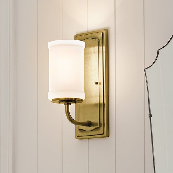 KICHLER Zidna lampa Vetivene, mjed, visina 31 cm, metal, IP44 G9 LED, Zlato / mjed, kupaonica, Metal