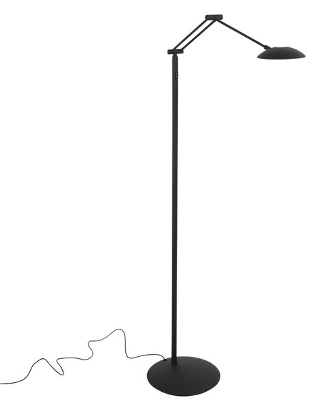 Steinhauer Daphne 2 LED podna lampa, jednostruka žarulja, crna, CCT, daljinski upravljač, prigušiva, Crno, Dnevni boravak/blagovaonica, Metal