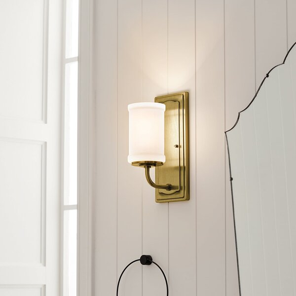 KICHLER Zidna lampa Vetivene, mjed, visina 31 cm, metal, IP44 G9 LED, Zlato / mjed, kupaonica, Metal