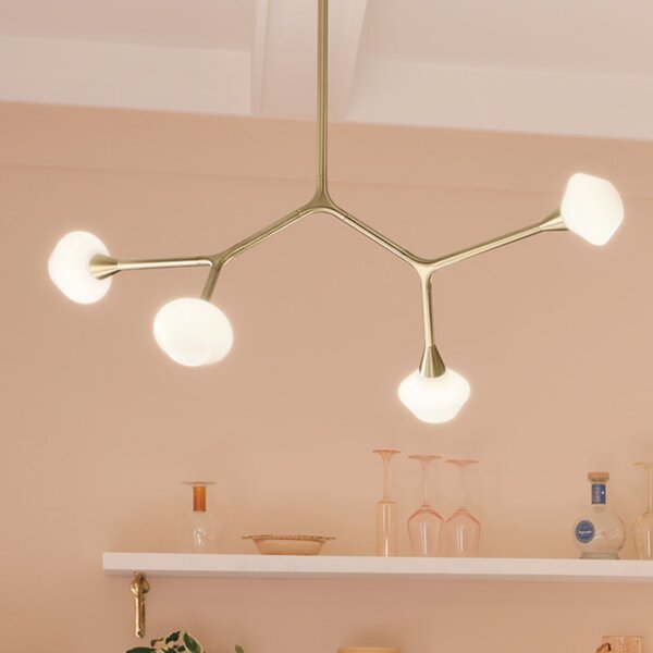KICHLER Cassius viseća lampa, svijetla bronca, duljina 100 cm, 4 svjetla, metal, Bronca / stari mesing, Dnevni boravak/blagovaonica, Metal