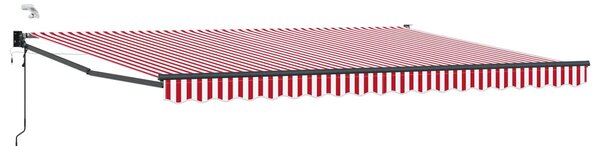 Električna retraktabilna tenda Crvena i bijela 5 x 3 m - Crvena / 5 x 3 m
