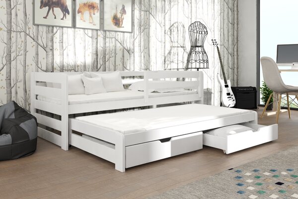 Zondo.hr Dječji krevet 80 x 180 cm SIMO (s podnicom i prostorom za odlaganje) (bijela). Akcija -21%. 1012997