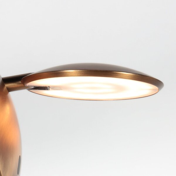 Steinhauer Zidna svjetiljka Zenith 2 LED, bronca, CCT, metal, utikač, prigušiva, Bronca / stari mesing, Dnevni boravak/blagovaonica, Metal, Zid okrugli